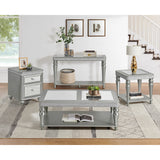 Avril Sofa Table in Silver