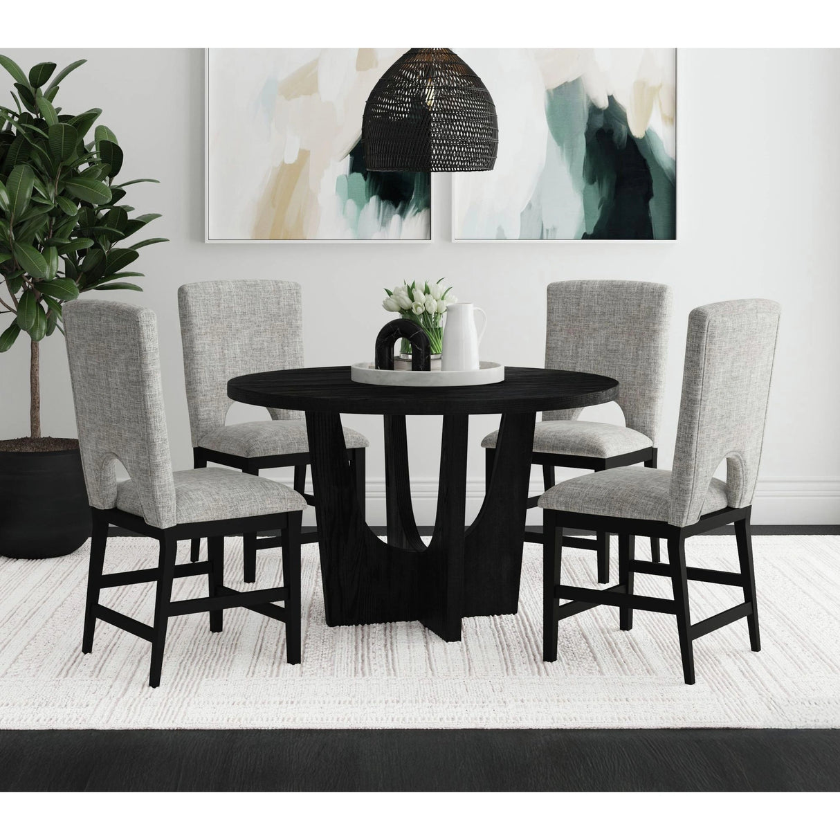 Oregon 5PC Dining Set in Black