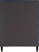 Harlie Navy Velvet Twin Bed