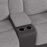 Hornet 2PC Living Room Set in Rancho Grey-Sofa & Loveseat