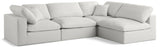Plush Cream Velvet Standard Cloud Modular Sectional