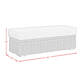 Carmona Ottoman - Natural and Olefin Beige
