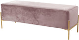 Isla Pink Velvet Bench