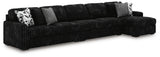Midnight-Madness Sectional with Chaise