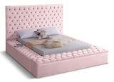 Bliss Pink Velvet King Bed (3 Boxes)