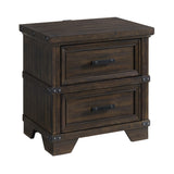 Colorado City 2-Drawer Nightstand with USB in Charcoal