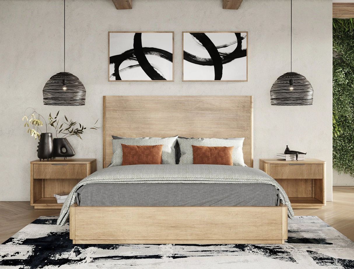 Santa Monica - Modern Natural Oak Bedroom Set