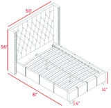 Ashton Grey Linen Twin Bed