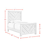 Ellen Panel Bedroom Set in White