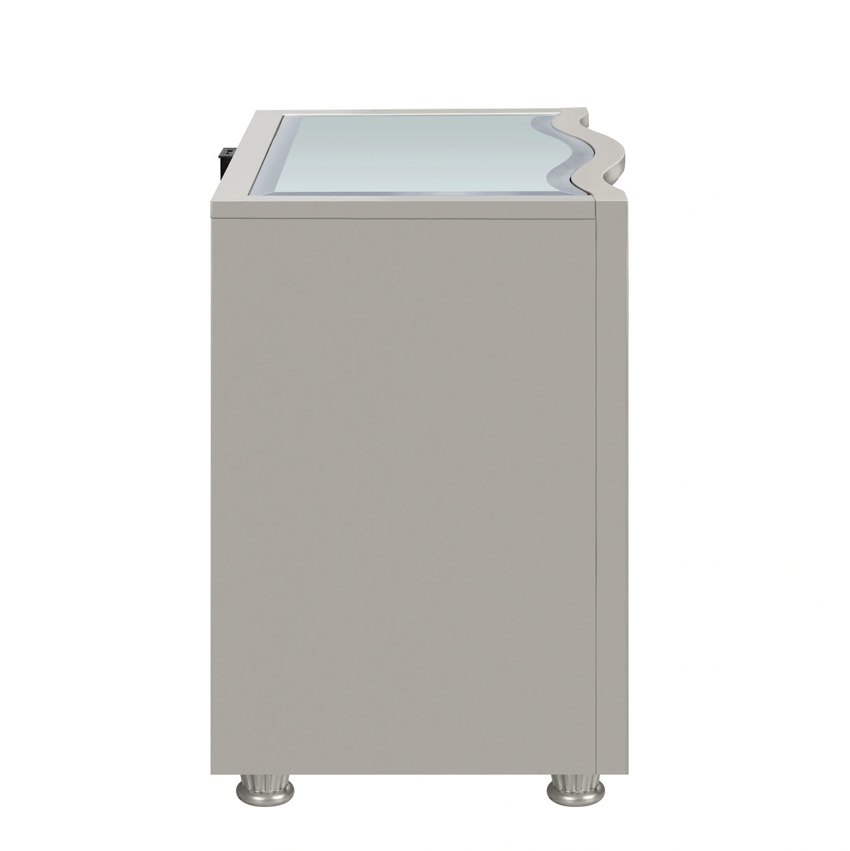 Reflections Nightstand W/Mirrored Top-Silver
