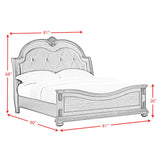 Cadenza UPH Bed with Black PU in Brown
