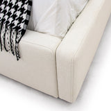Byrne - Modern Off White Fabric Bed