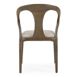 Campbell - Mid-Century Modern Grey Leatherette & Grey Ash Dining Chair