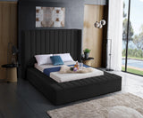 Kiki Black Velvet Full Bed (3 Boxes)
