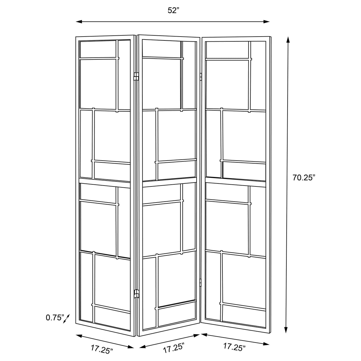 Damis Three-Panel Room Divider