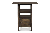 DERBY COUNTER TABLE & 4 STOOLS (SET) - CHOCOLATE