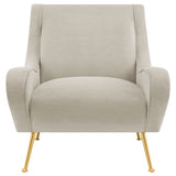 Ricci Upholstered Saddle Arms Accent Chair