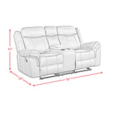 Sorrento Motion Loveseat with Console in FB367 Charcoal