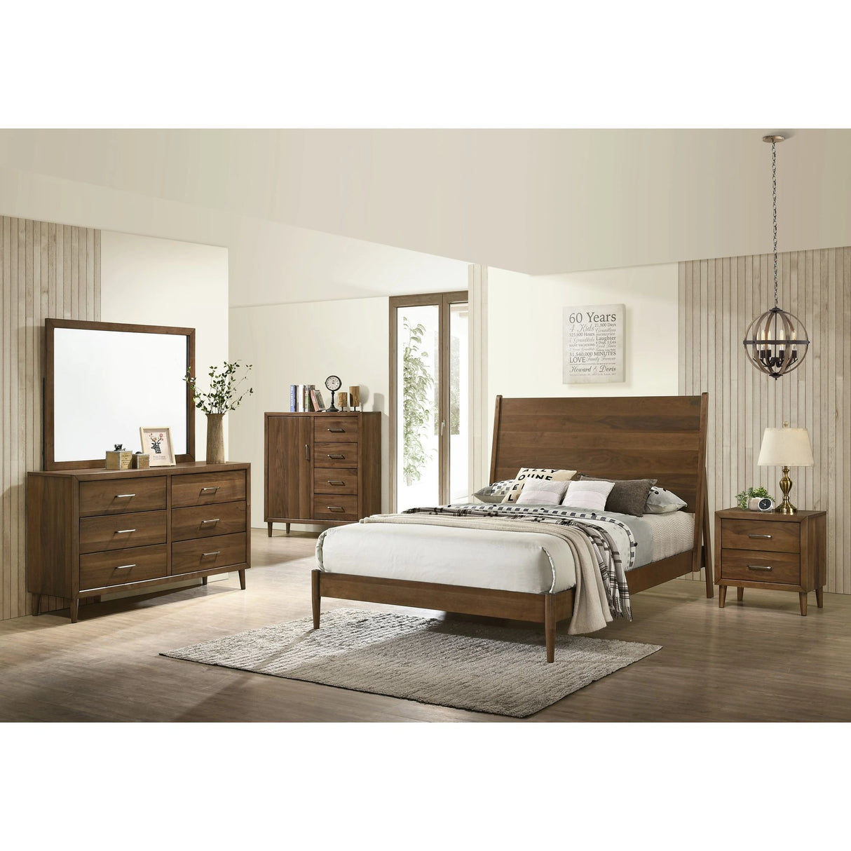 Malibu 6-Drawer Dresser in Walnut