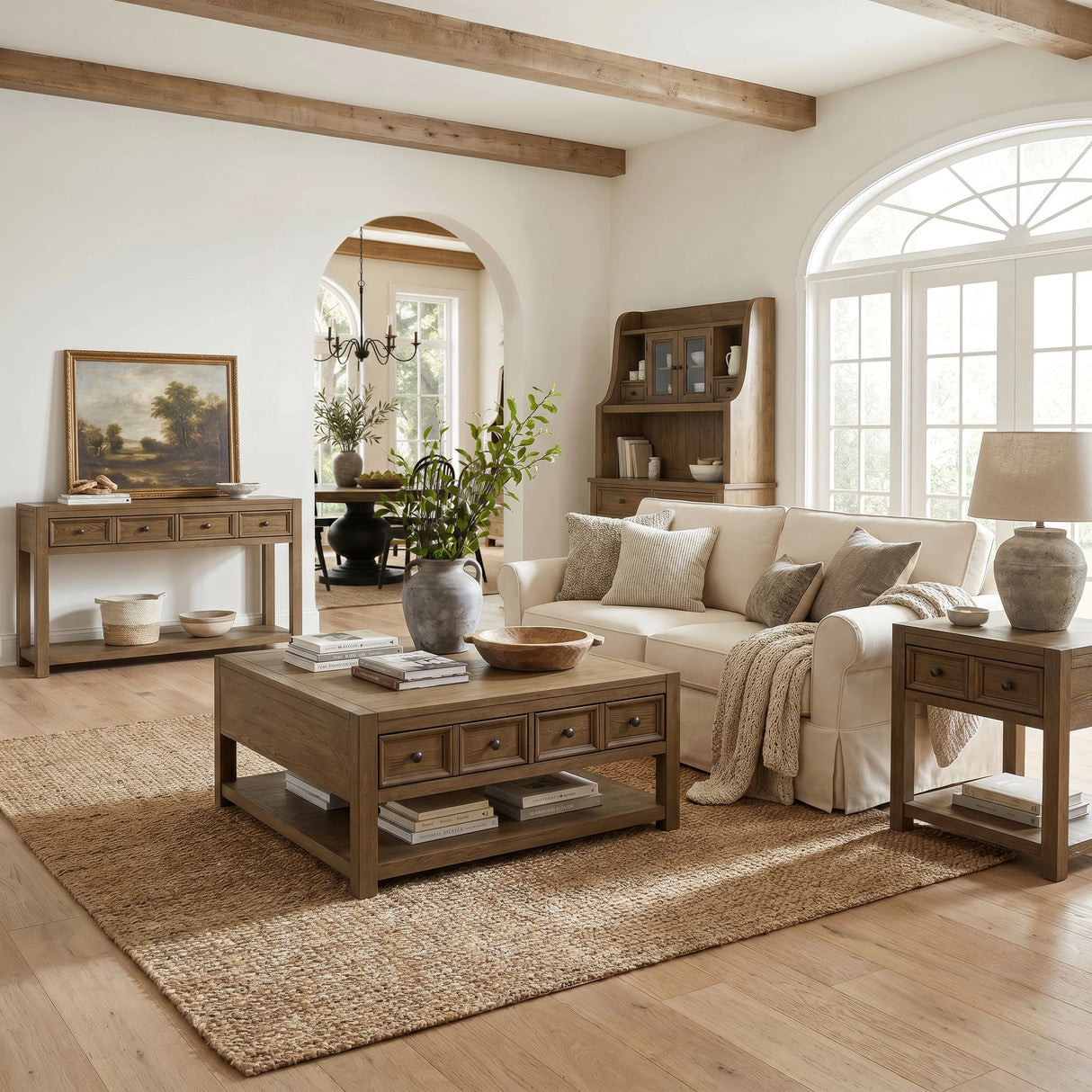 Heritage & Home Sofa Table in Oak Brown