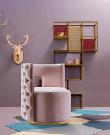 Theo Pink Velvet Accent Chair