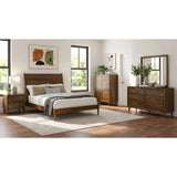Malibu Panel Bedroom Set in Walnut