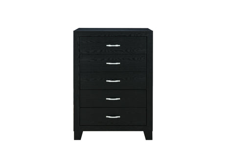 Reid Black Bed Group with LED