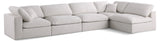 Plush Cream Velvet Standard Cloud Modular Sectional