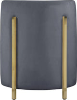 Rotunda Grey Velvet Accent Chair