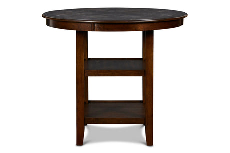 Gia 5 Pc 42" Round Counter Dining Table & 4 Chairs-Cherry