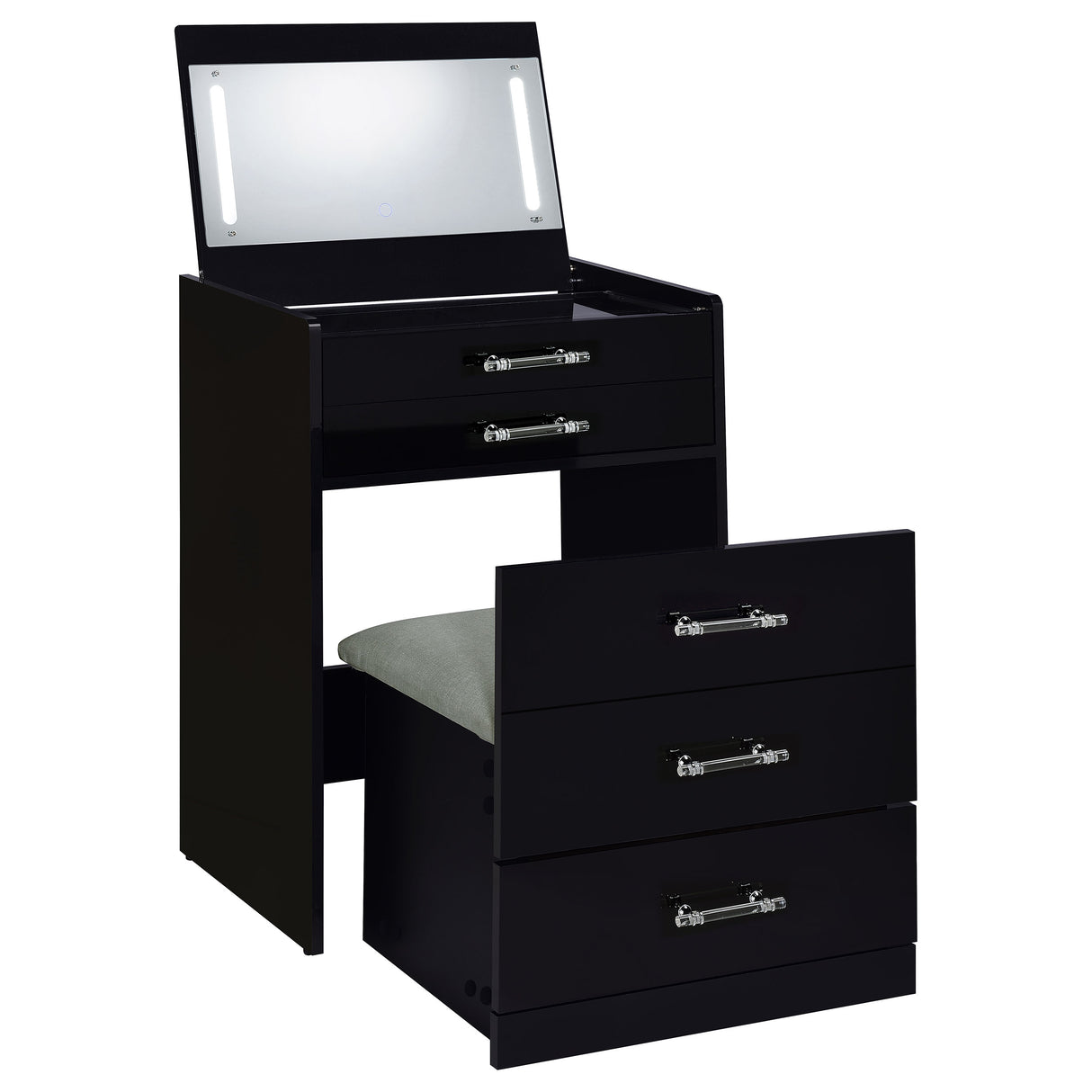 Danbury Makeup Vanity Table with LED Mirror and Stool