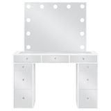 Regina Makeup Vanity Table with LED Mirror and Stool