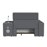 Valari Transformer Bed with Electronic Features in Grey PU