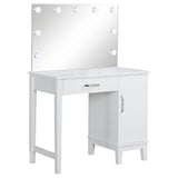 Elijah Makeup Vanity Table with LED Mirror and Stool