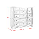 Glenmore 15-Drawer Mansion Chest in Aged Grey