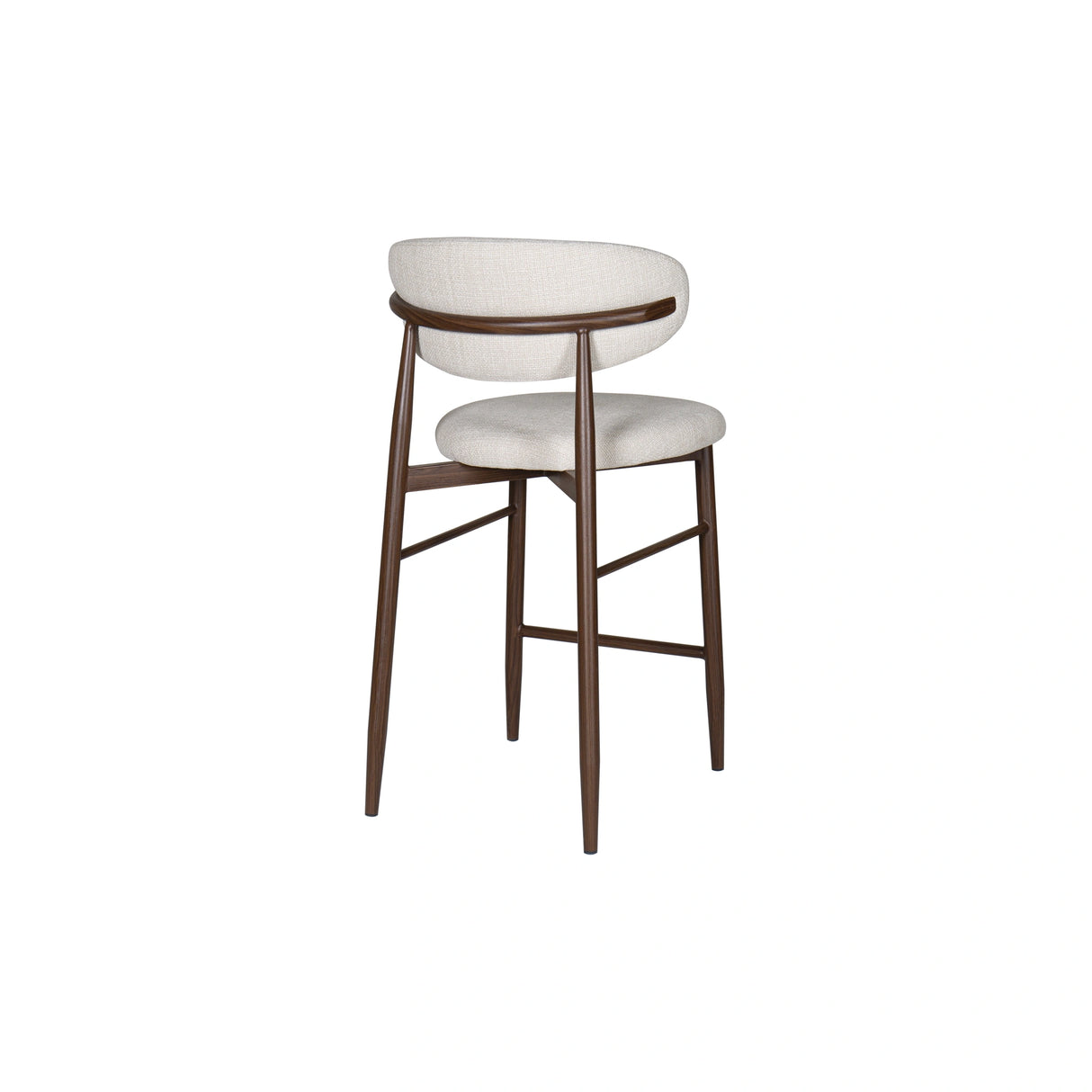 Royce Counter Chair W/Walnut Metal Frame-Beige (2 Per Carton)