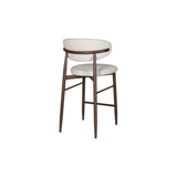 Royce Counter Chair W/Walnut Metal Frame-Beige (2 Per Carton)