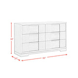 Kelis 6-Drawer Dresser in Grey