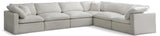Plush Cream Velvet Standard Cloud Modular Sectional