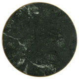 Eliska Round Accent Table with Marble Top Green and Antique Gold