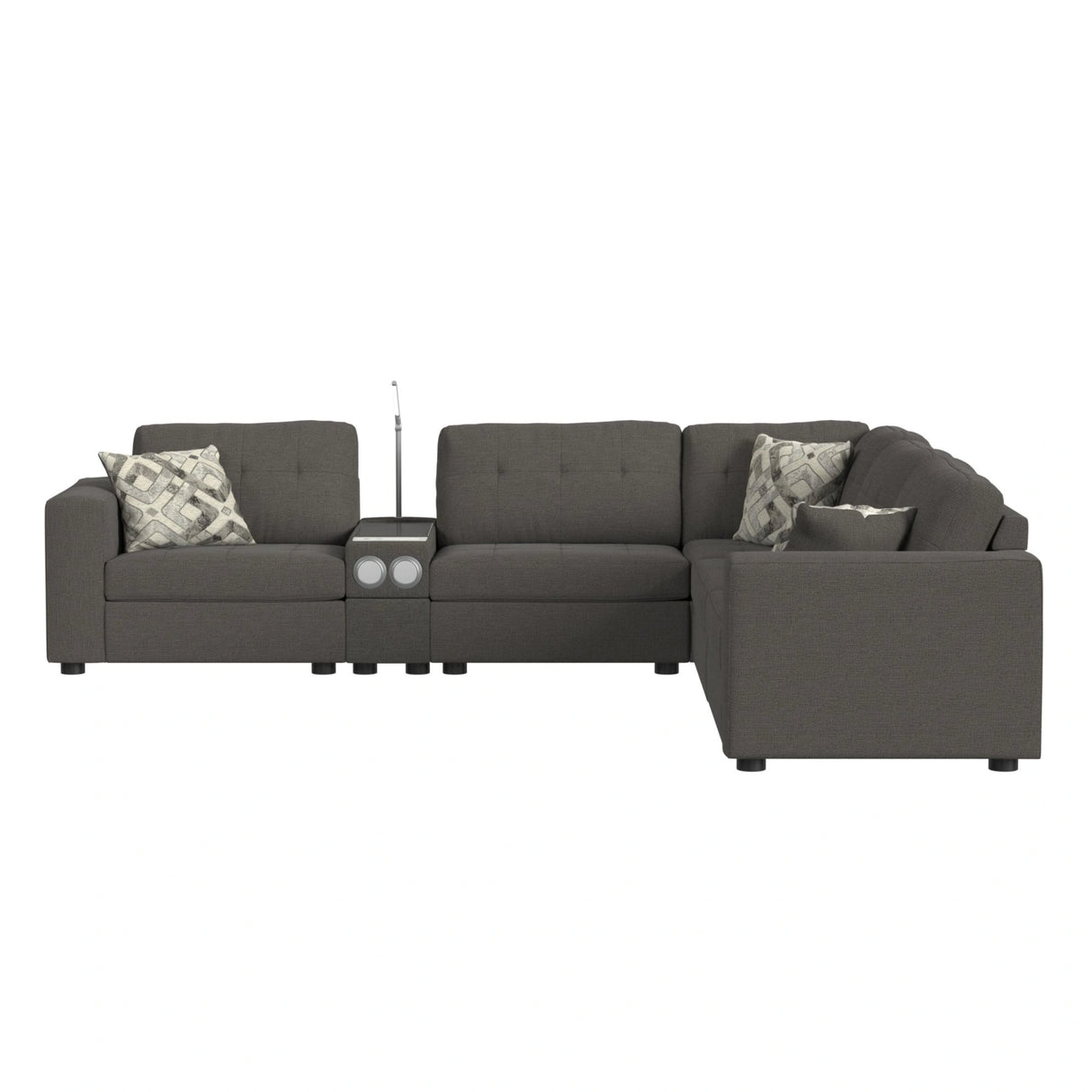 Options One Corner in Palmer Plus Ash with 1 Pillow 20"ÔøΩ