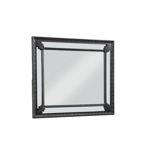 Crown Mark Furniture Kingsbury Dresser Mirror in Black image