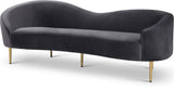 Ritz Grey Velvet Sofa