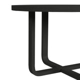 Ridgemont Standard Height Dining Set in Black with Grain-Table and Four Grey Fabric Chairs