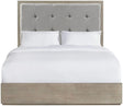 Elements International Arcadia Queen Upholstered Panel Bed in Gray image