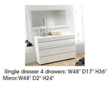 ESF Furniture Sara Mirror in White