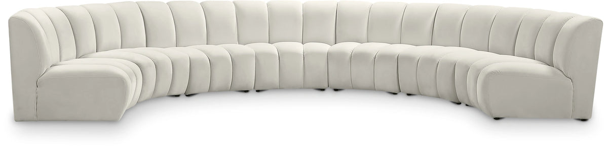 Infinity Cream Velvet 7pc. Modular Sectional