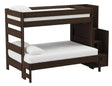 Elements International Cali Kids Twin over Full Bunk Bed with Staircase in Brown image
