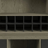 Jemma Buffet and Hutch with Light in Grey and Dark Espresso