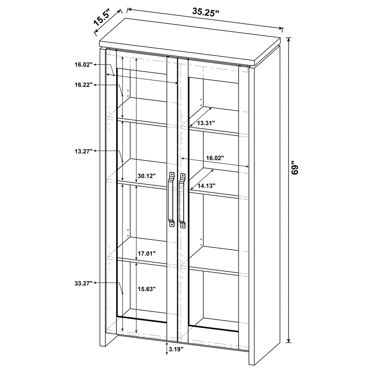 Alejo Tall Display Cabinet